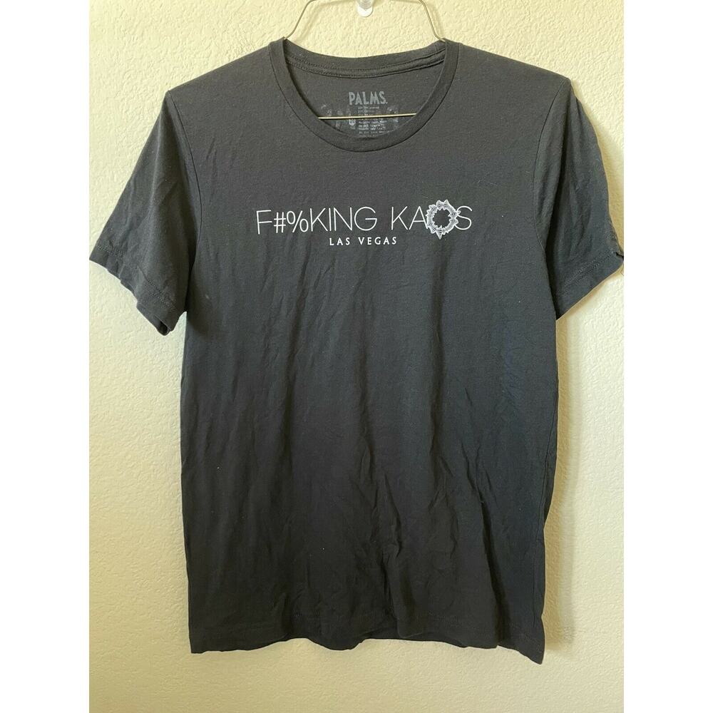 Palms Black White Kaos Las Vegas Round Neck Short Sleeve Men’s T Shirt Size M